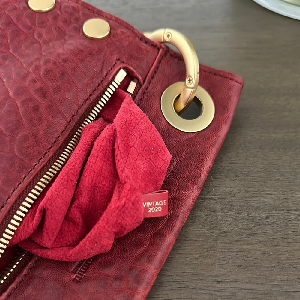 Hammitt Red and Gold Crossbody Bag with Textured Leather - Picture 2 of 4